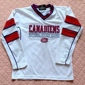 NHL - Montreal Canadiens White Long-Sleeve NHL Top - Kids Small